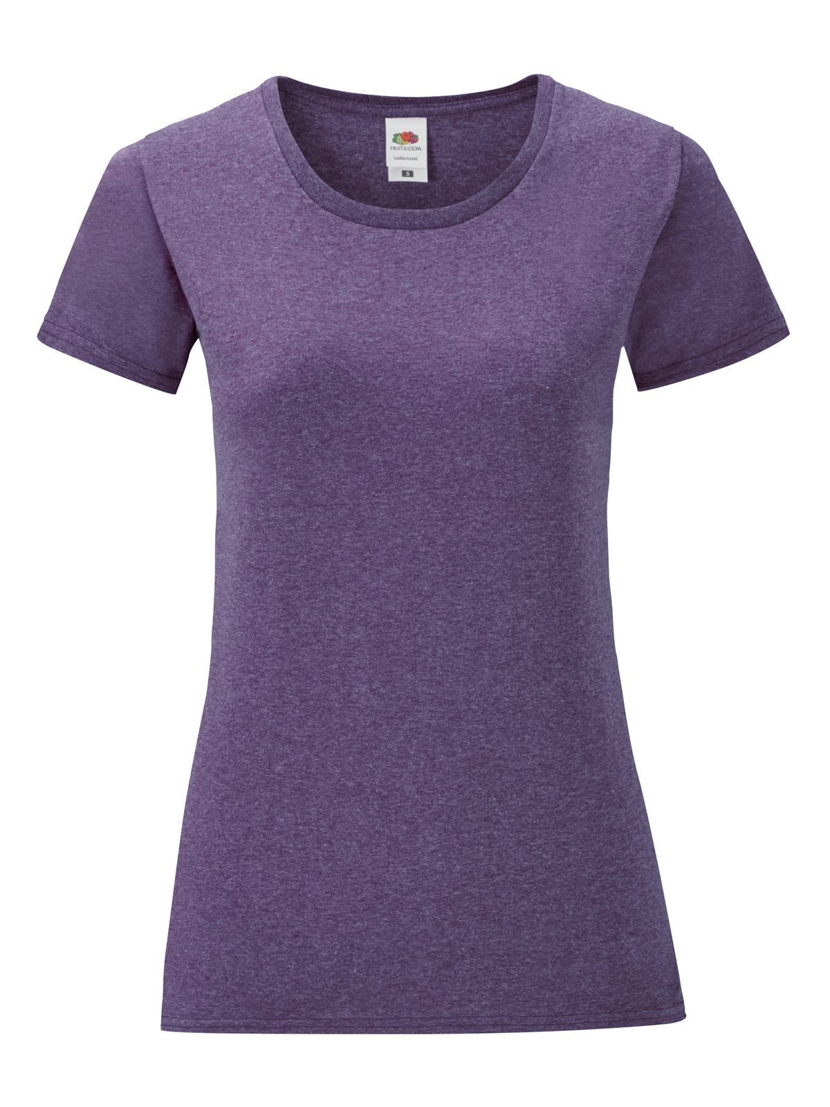 Camiseta icónica para mujer - Morado jaspeado
