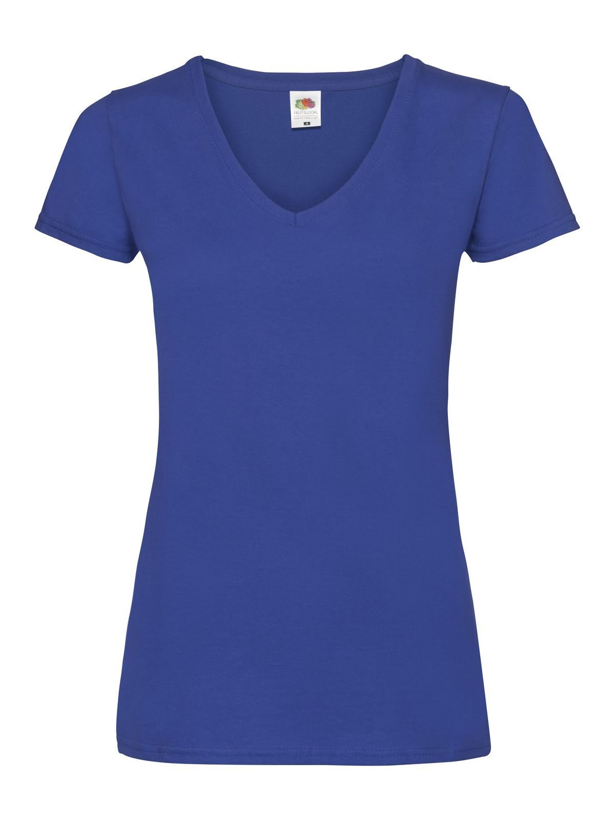 Camiseta de cuello en V Valueweight para mujer - 51 AZUL REAL