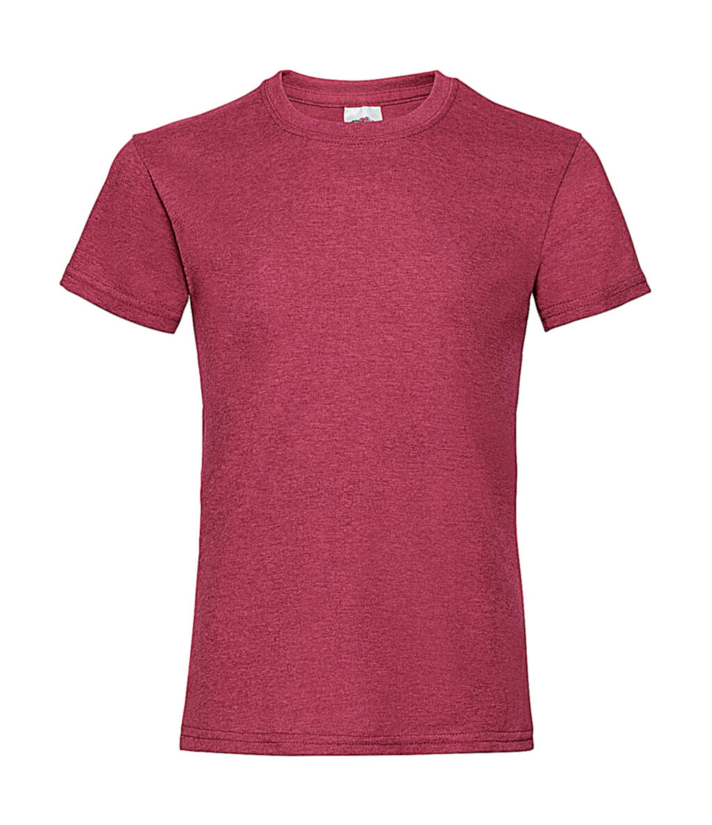 Camiseta Valueweight para niñas - VH - Rojo jaspeado vintage
