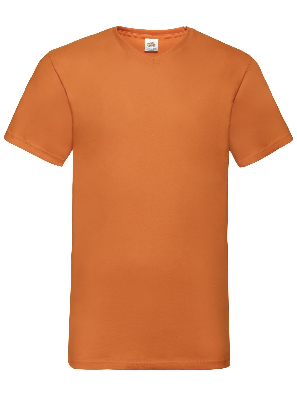 Camiseta Valueweight con cuello en V - 44 - Naranja