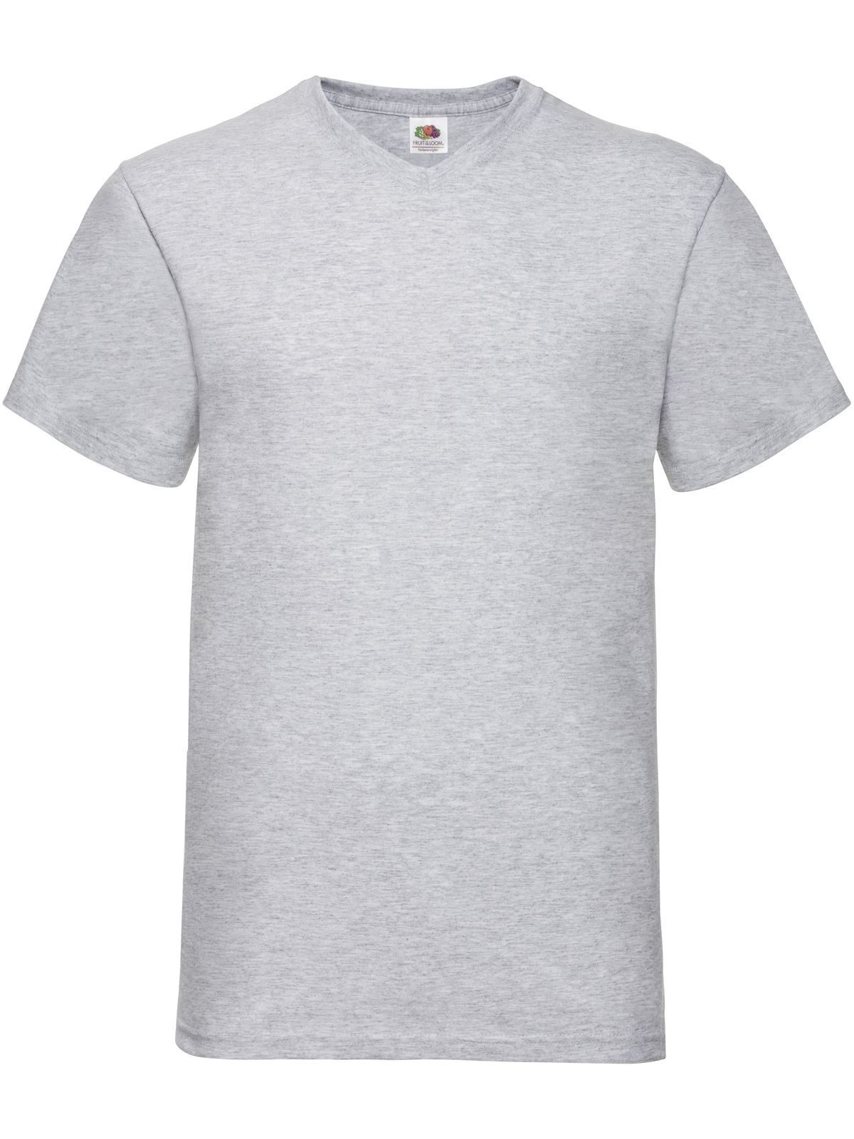 Camiseta Valueweight con cuello en V - 94 - Gris melange
