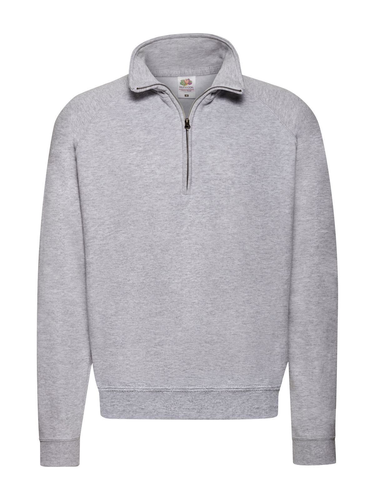 Sudadera clásica con cuello de cremallera - 94 - Gris melange