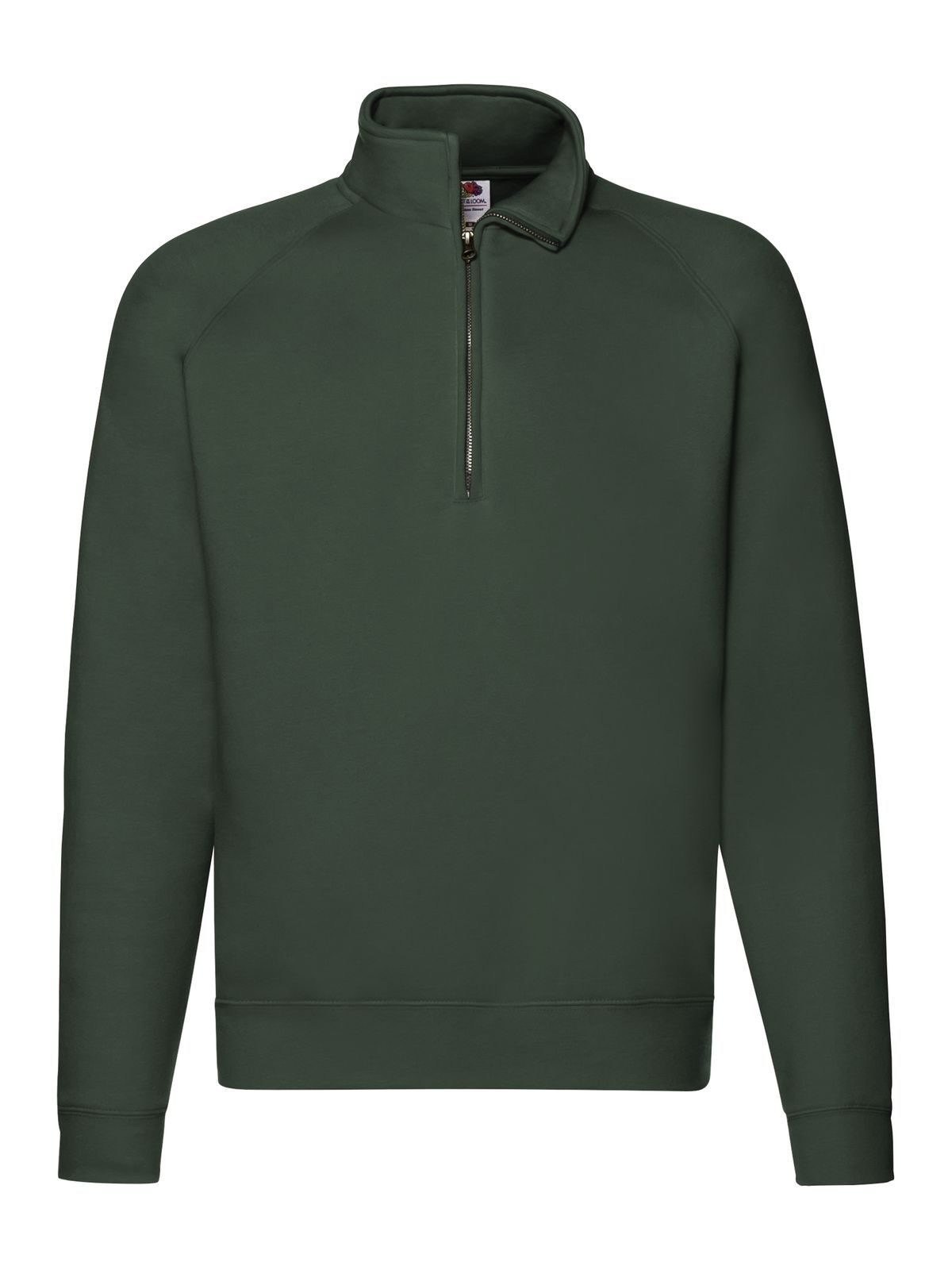 Sudadera raglán con cuello de cremallera premium - 38 - Verde botella