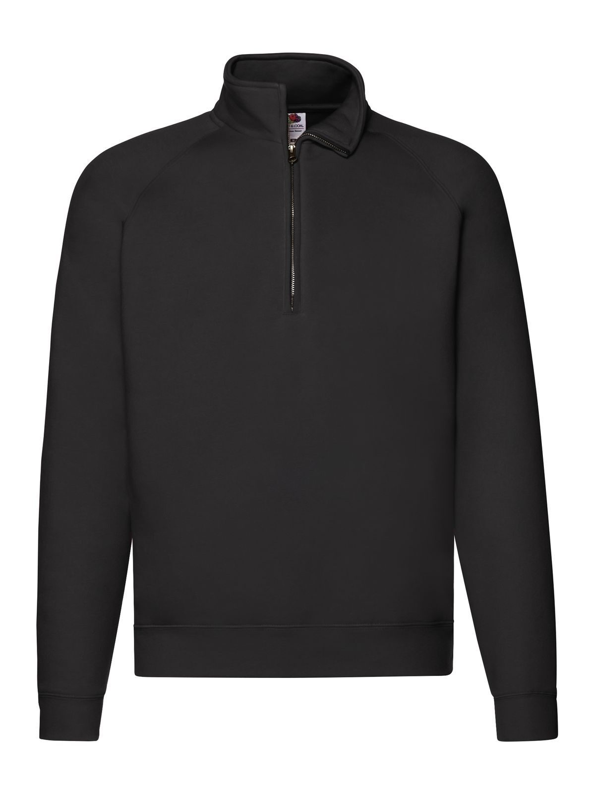 Sudadera raglán con cuello de cremallera premium - 36 - Negro