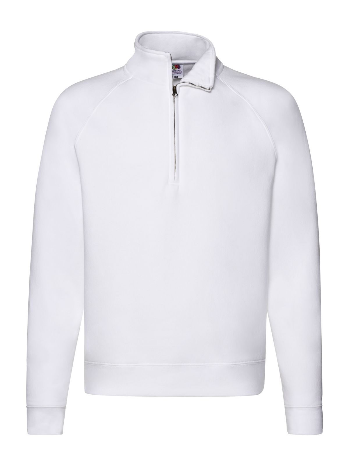 Sudadera raglán con cuello de cremallera premium - 30 - Blanco