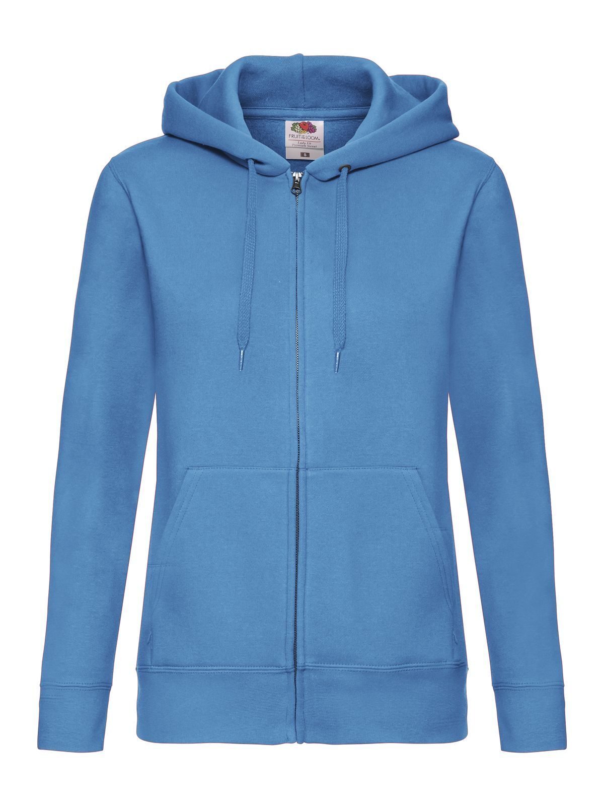 Chaqueta deportiva con capucha premium para mujer - Azul celeste