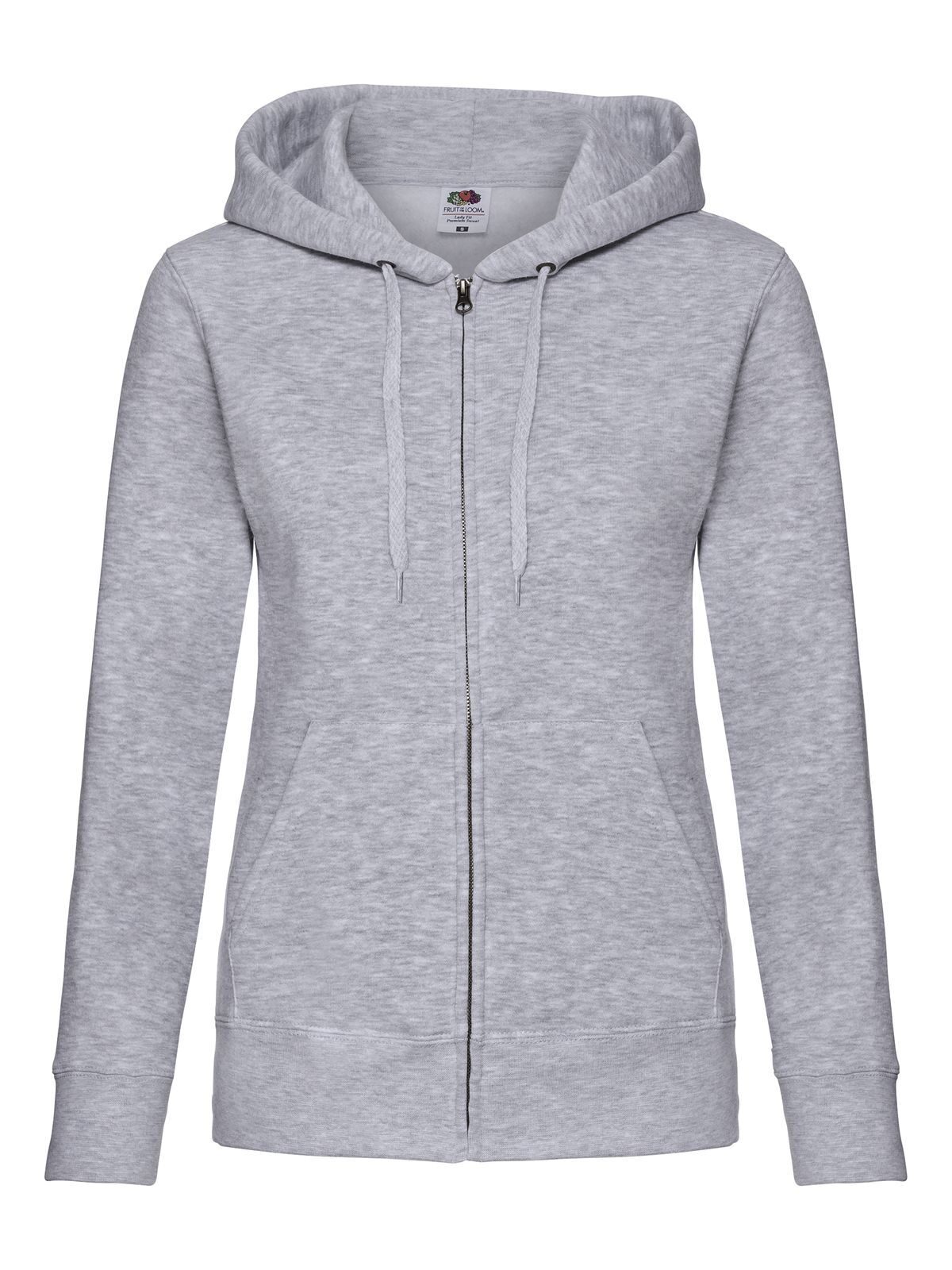 Chaqueta deportiva con capucha premium para mujer - 94 - Gris melange