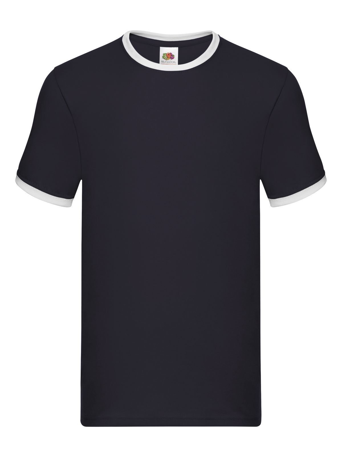 Camiseta con ribete - 22 - Azul marino-Blanco