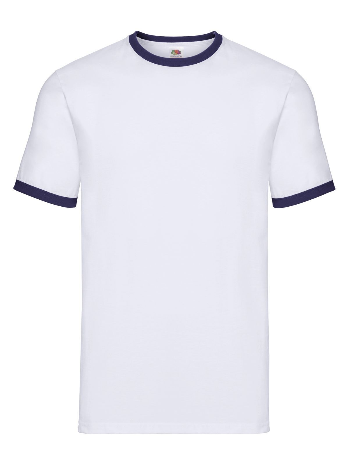 Camiseta con ribete - Azul marino blanco