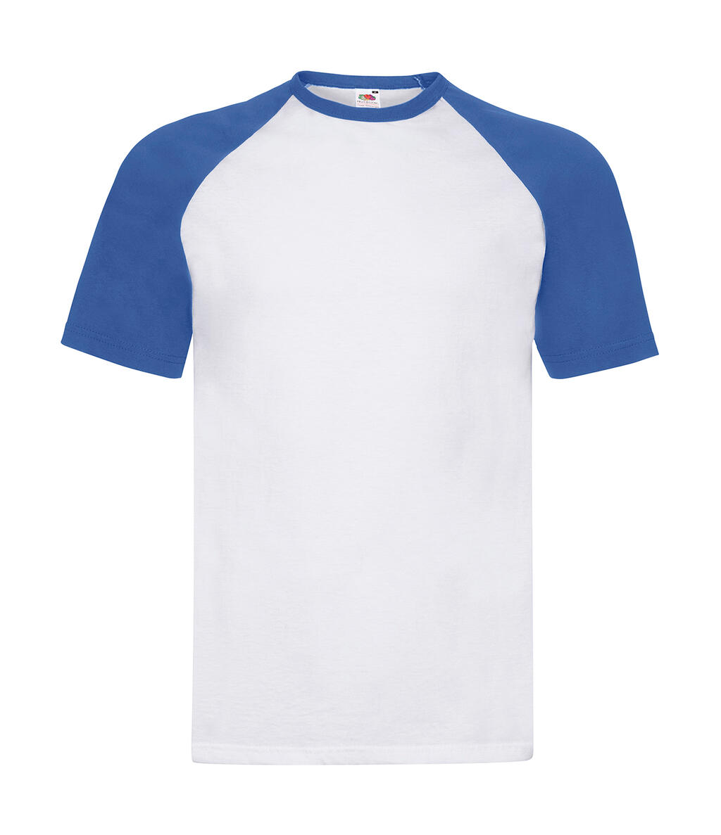 Camiseta de béisbol de manga corta - AW - Blanco/Azul real