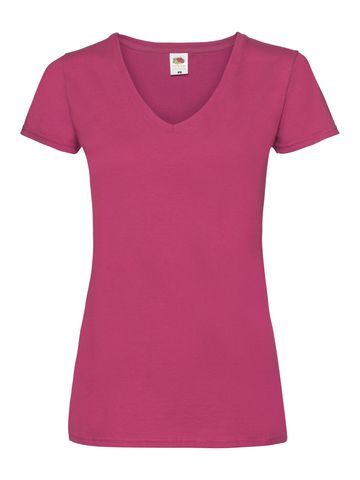 Camiseta de mujer Valueweight con cuello en V - Fucsia