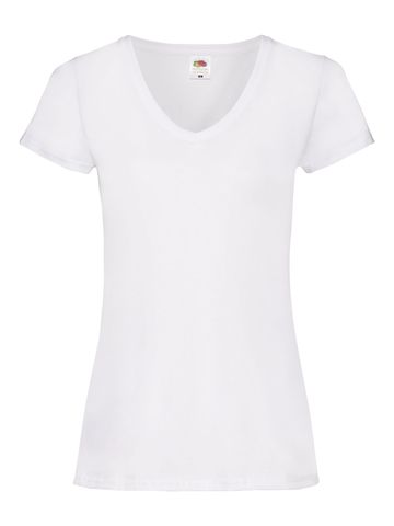 Camiseta de mujer Valueweight con cuello en V - 30 - Blanco