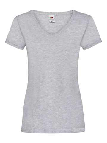 Camiseta de mujer Valueweight con cuello en V - 94 - Gris melange
