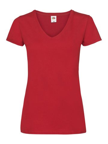 Camiseta de mujer Valueweight con cuello en V - 40 - Rojo