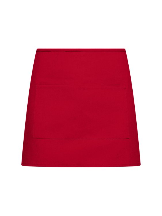 Delantal básico de media caña con bolsillo - RD - Rojo