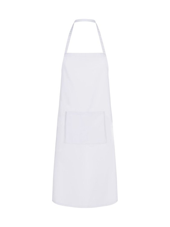 Delantal básico con bolsillo - WH - Blanco