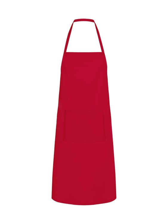 Delantal básico con bolsillo - RD - Rojo