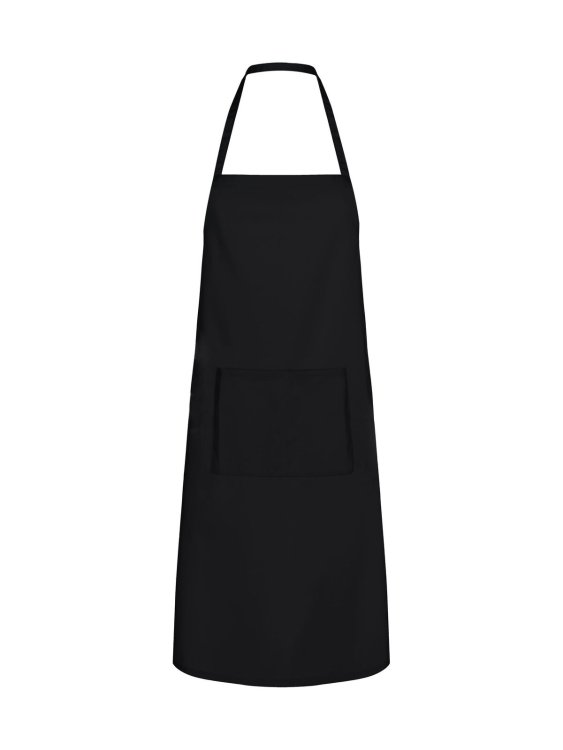 Delantal básico con bolsillo - BK - Negro