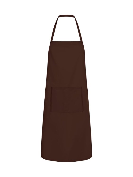 Delantal básico con bolsillo - BR - Marrón