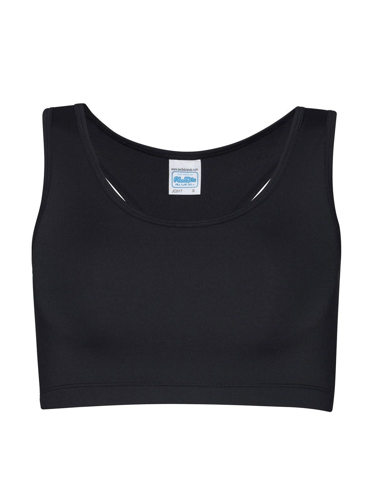 Top corto deportivo moderno para mujer - JBL - Negro azabache