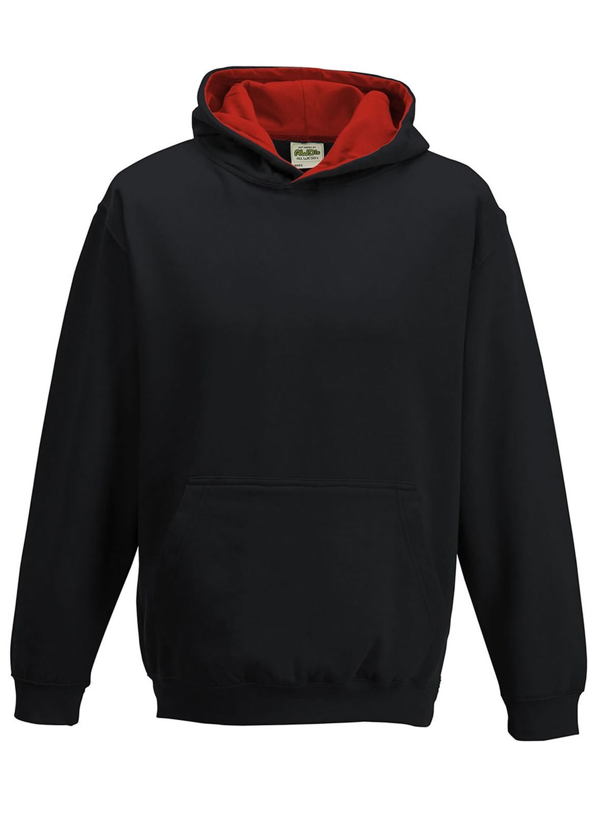 Sudadera con capucha estilo universitario para niños - JBLFIR - Negro azabache/rojo fuego