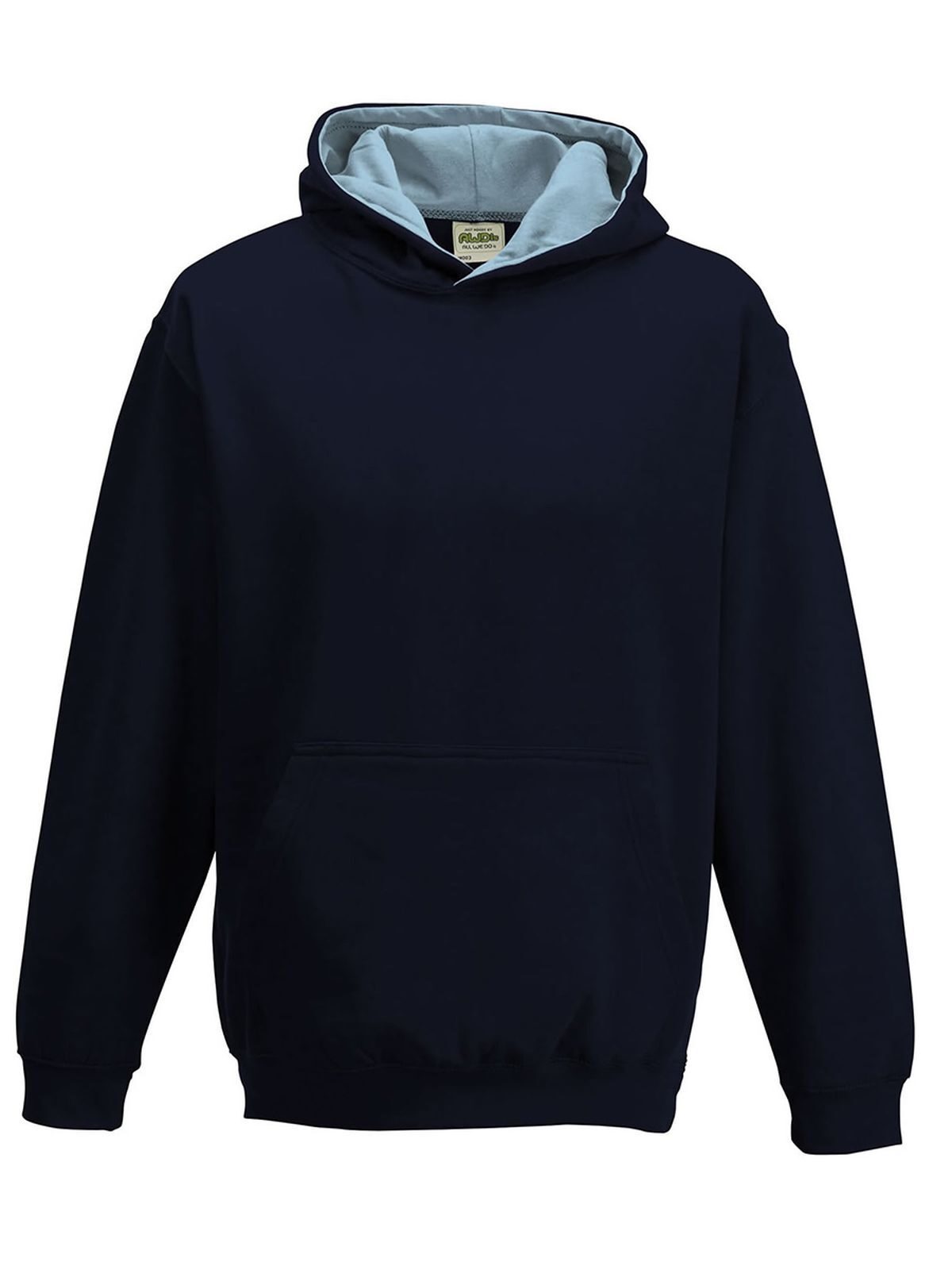 Sudadera con capucha estilo universitario para niños - Nueva marina francesa/cielo