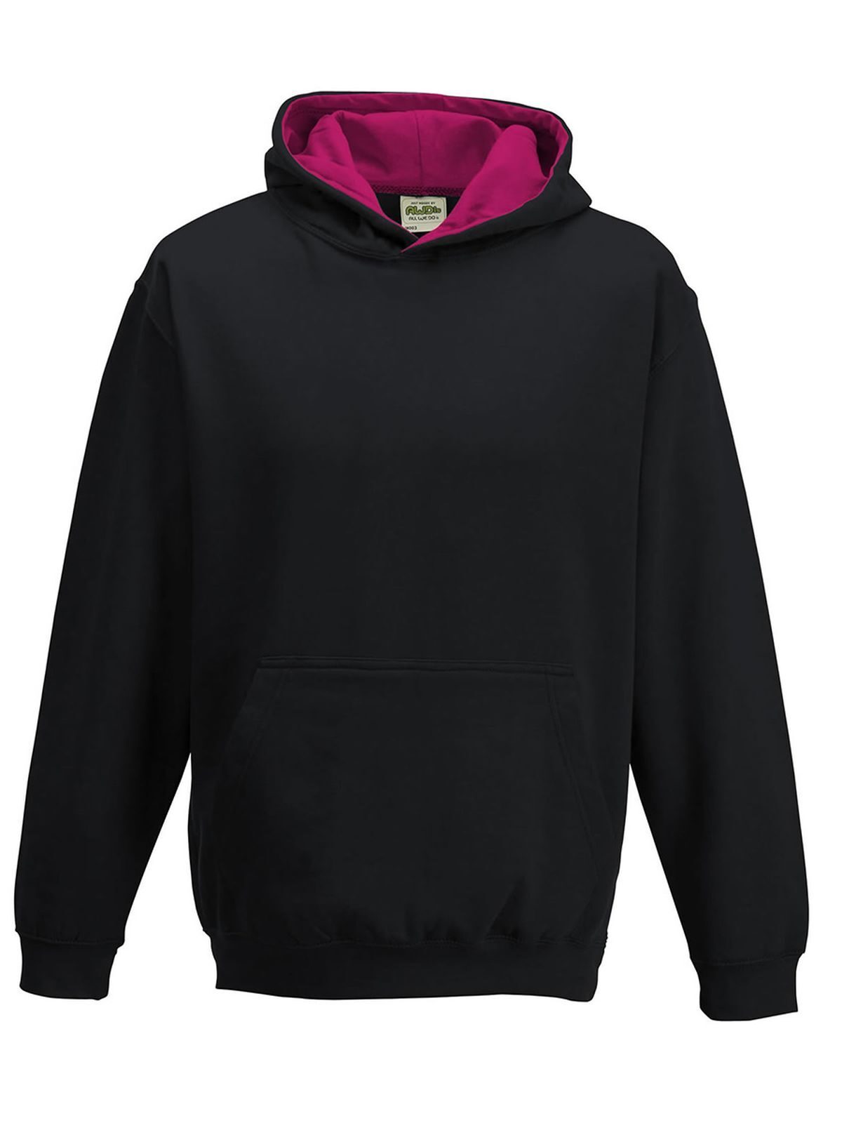 Sudadera con capucha estilo universitario para niños - JBLHPK - JBL-HPK - Negro azabache-Rosa intenso