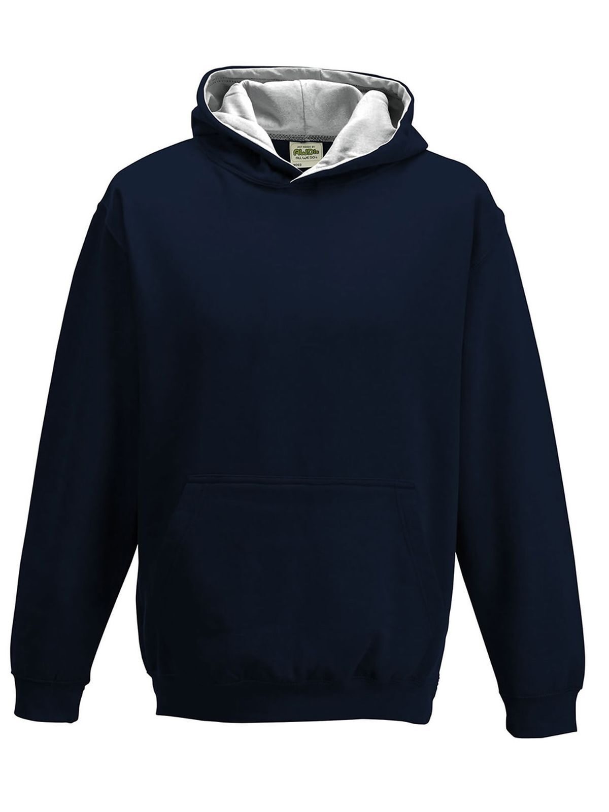 Sudadera con capucha estilo universitario para niños - NFNHGR - NFN-HGR - Azul marino francés-Gris jaspeado