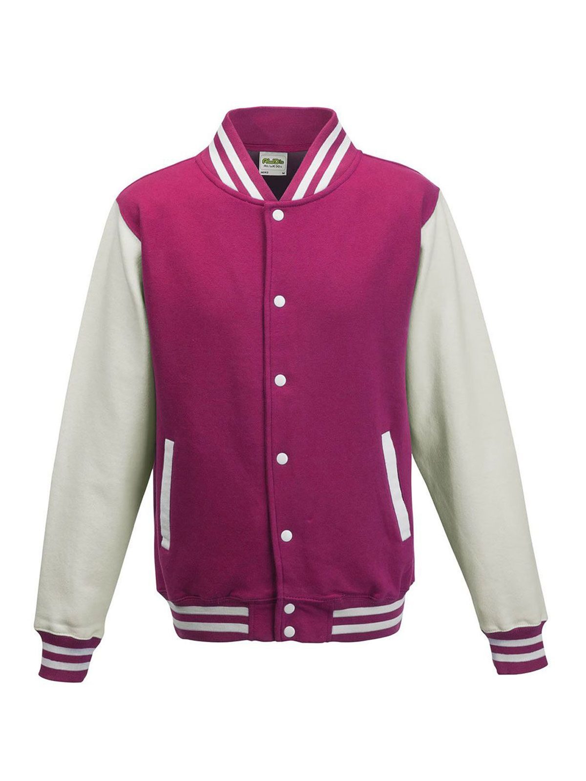 Chaqueta universitaria - rosa fucsia/blanco