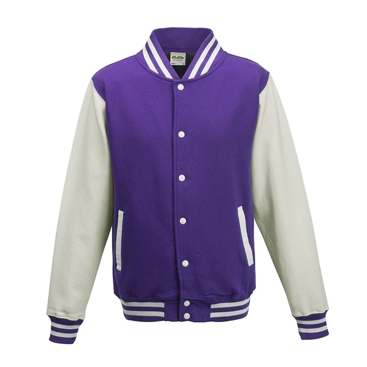 Chaqueta universitaria - morado/blanco