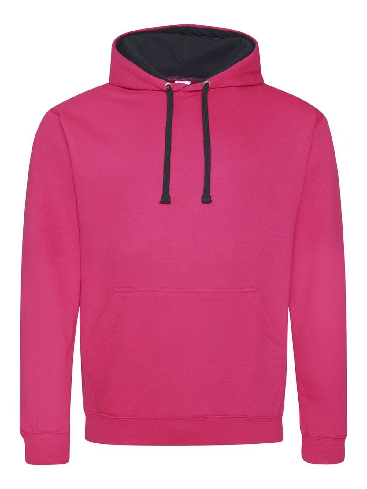 Sudadera con capucha estilo universitario - Rosa fucsia/azul marino francés
