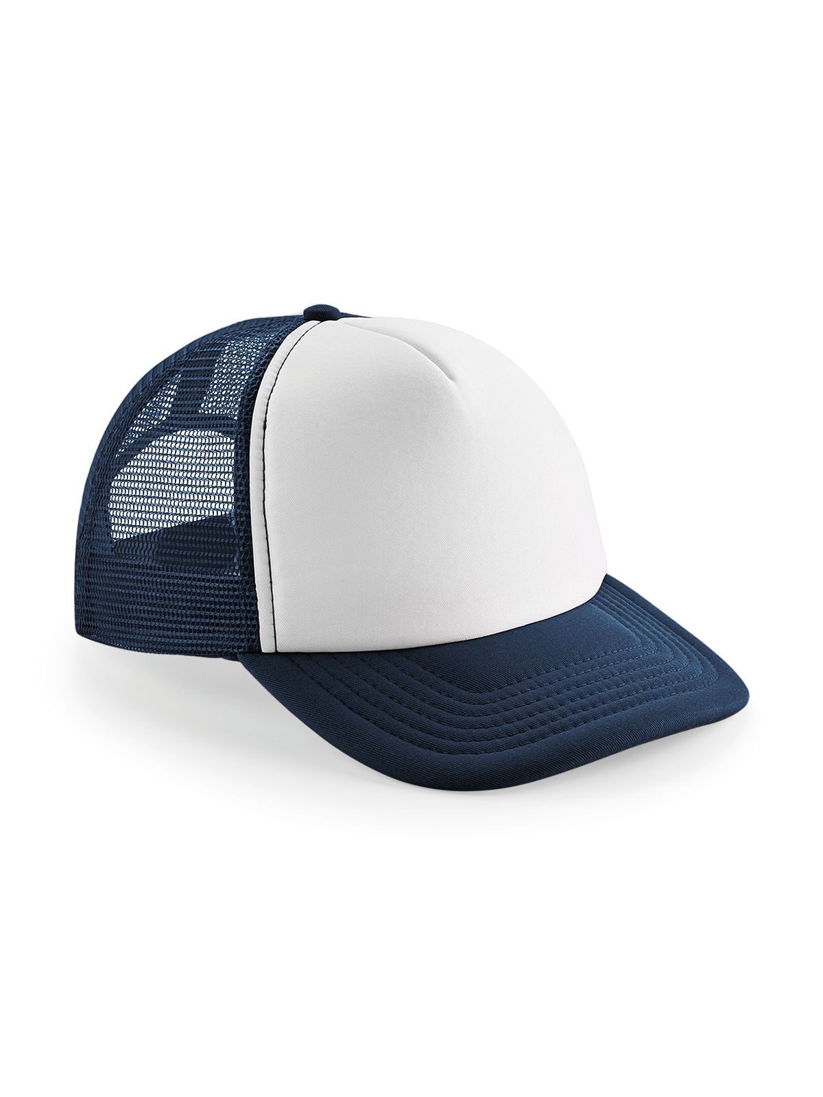 Gorra de camionero vintage con cierre ajustable - Azul marino francés/Blanco
