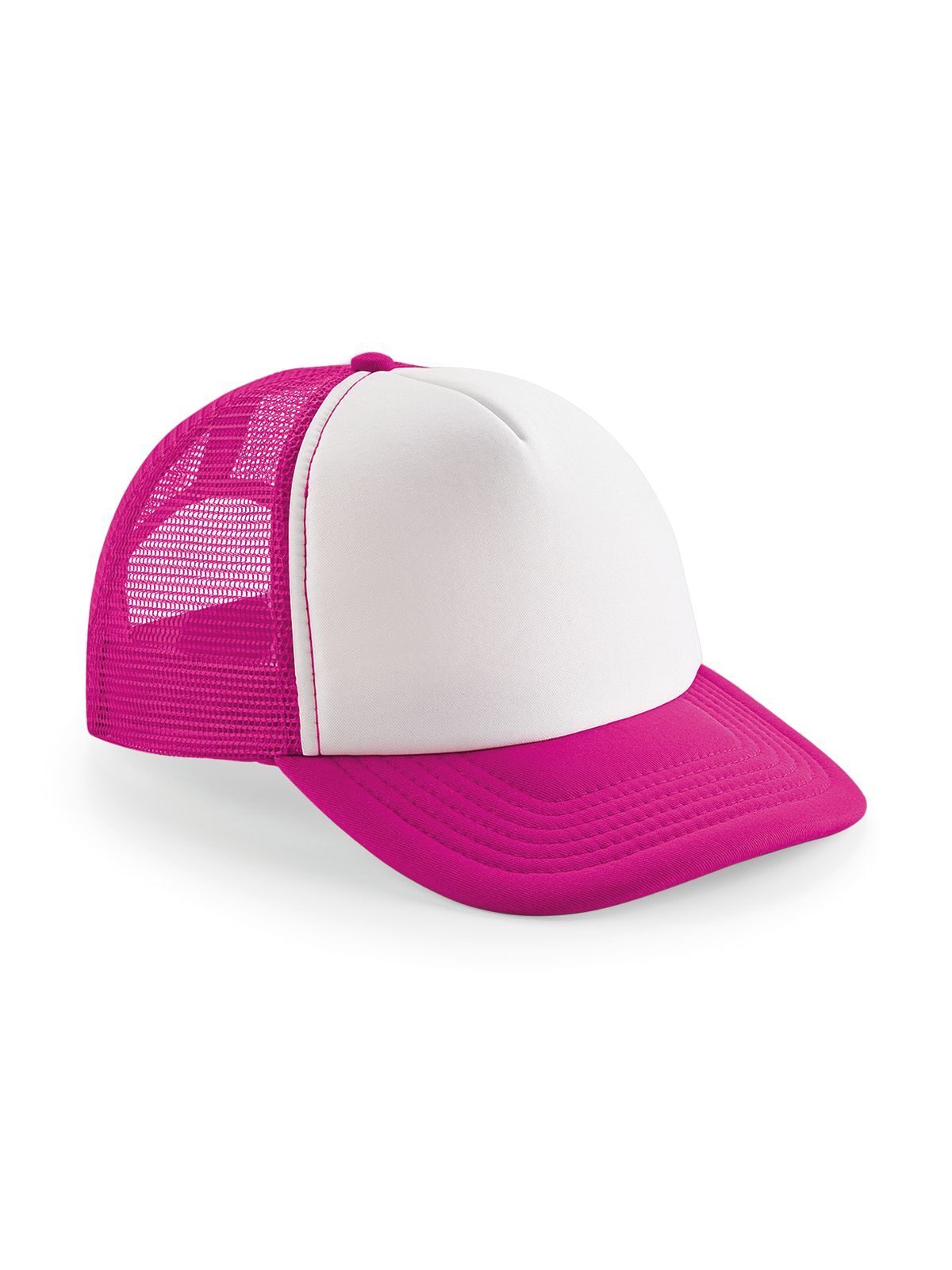 Gorra de camionero vintage con cierre ajustable - Fucsia/blanco