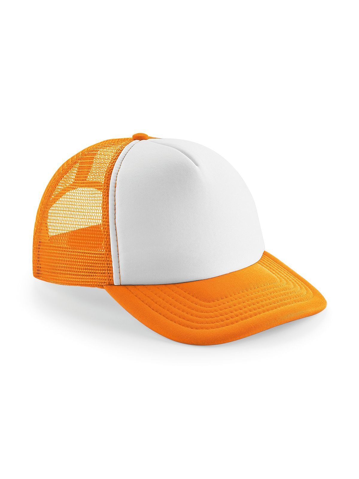 Gorra de camionero vintage con cierre ajustable - Naranja/blanco