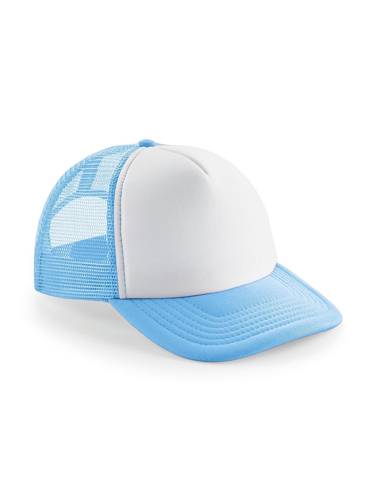 Gorra de camionero vintage con cierre ajustable - Azul cielo/blanco
