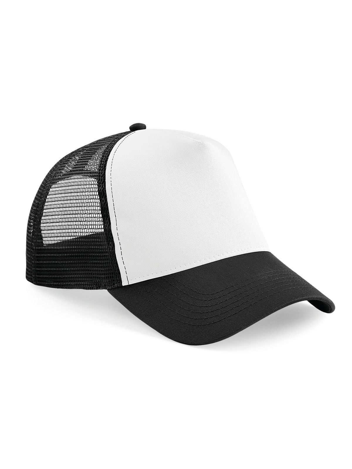 Gorra de camionero Snapback - Blanco y negro