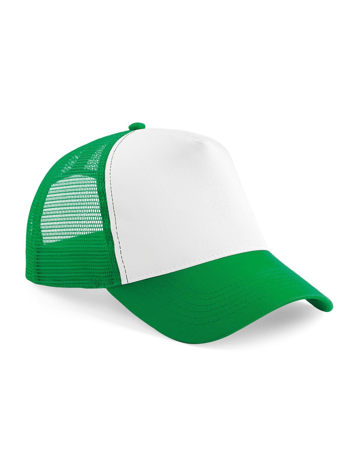 Gorra de camionero Snapback - Verde puro/blanco