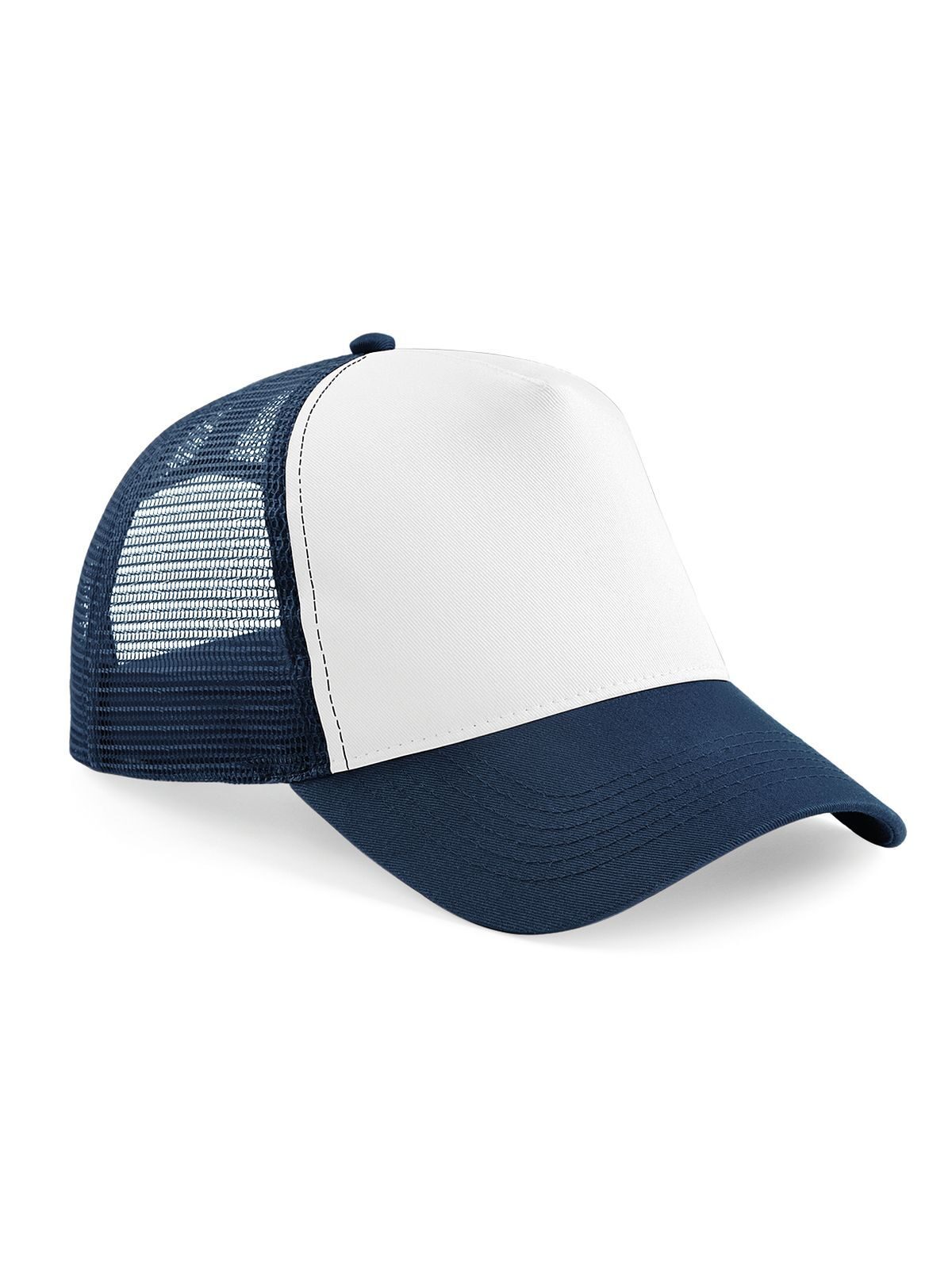 Gorra de camionero Snapback - Azul marino francés/Blanco