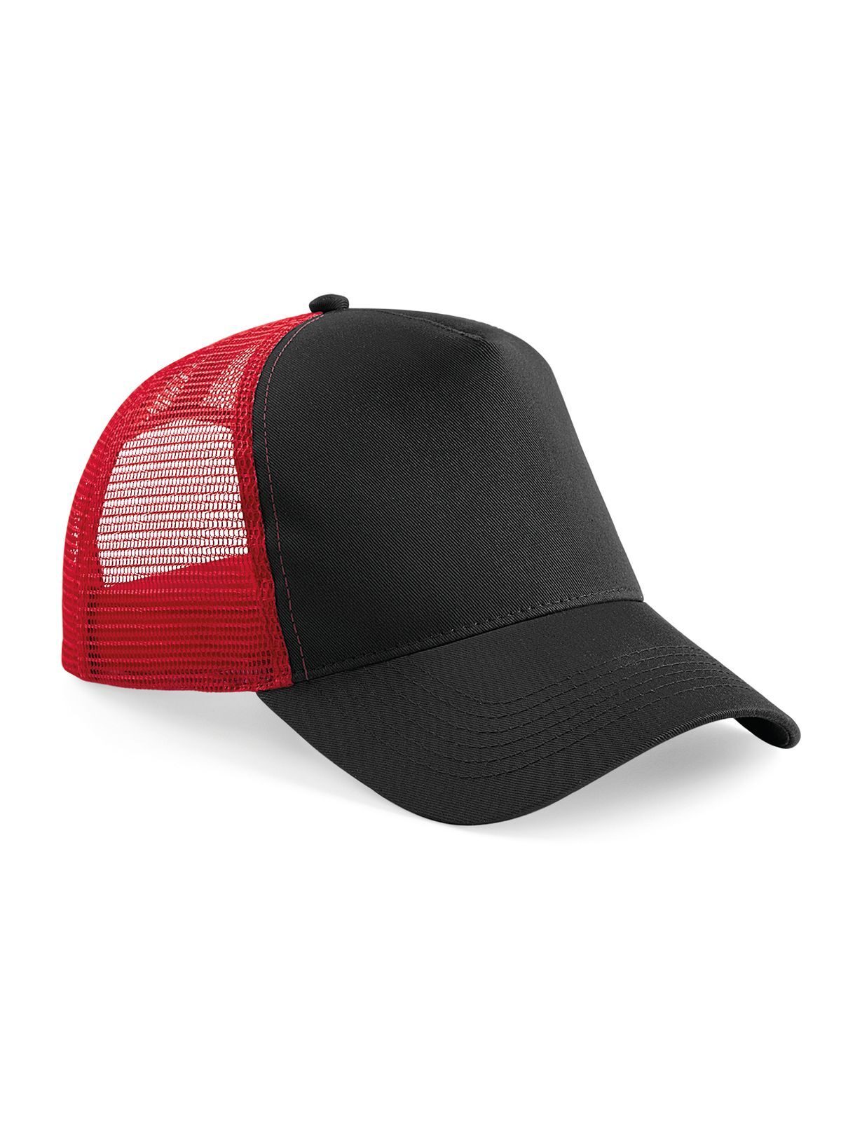 Gorra de camionero Snapback - Negro/rojo clásico