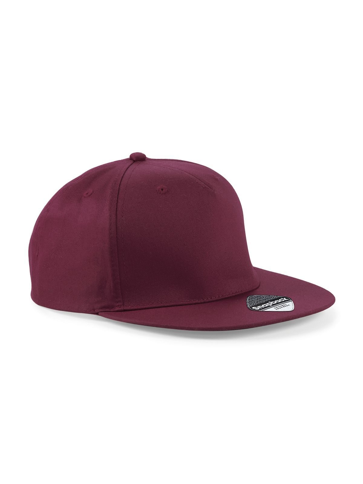 Gorra de rapero snapback de 5 paneles - Borgoña