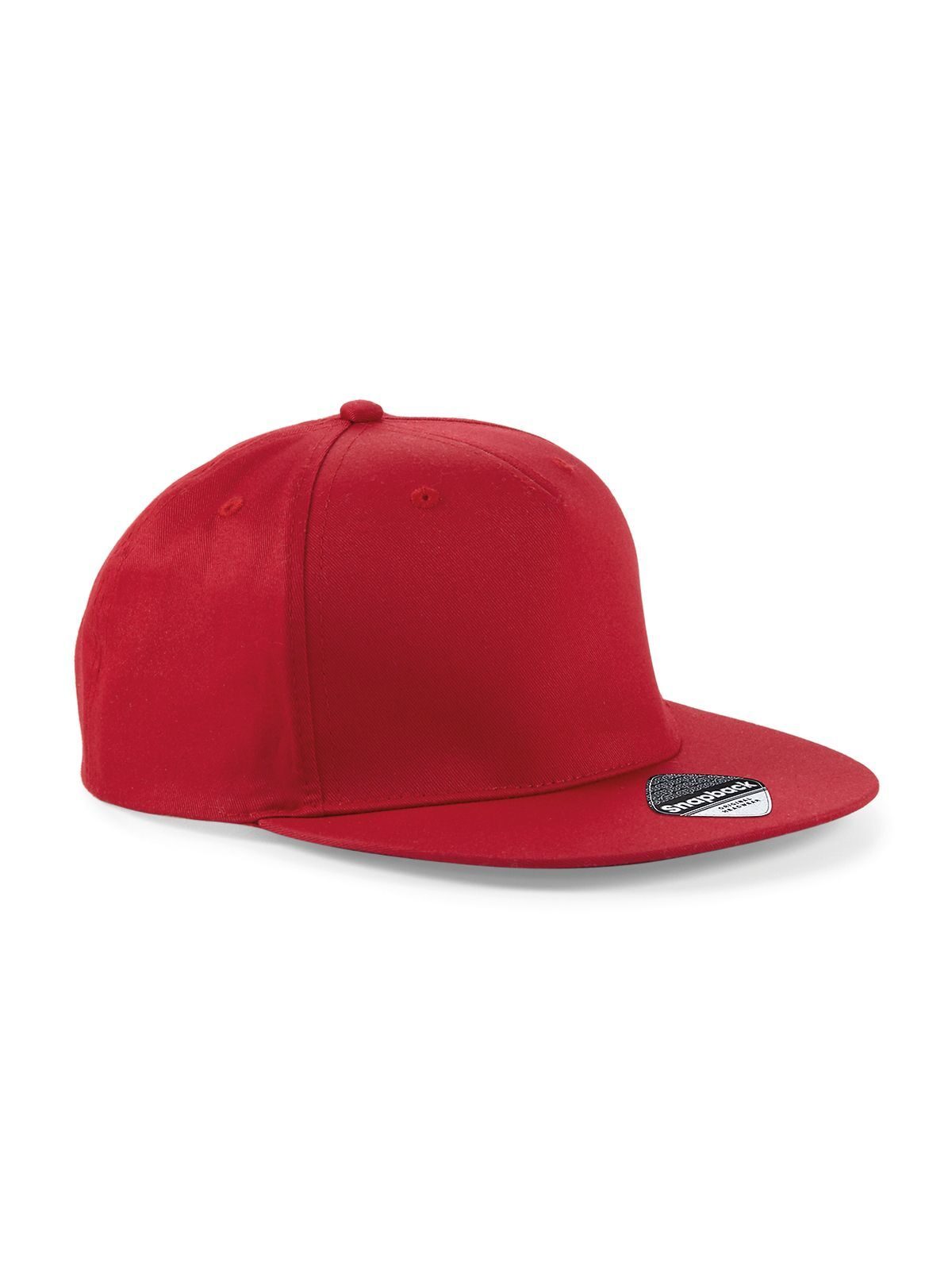 Gorra de rapero snapback de 5 paneles - Rojo clásico