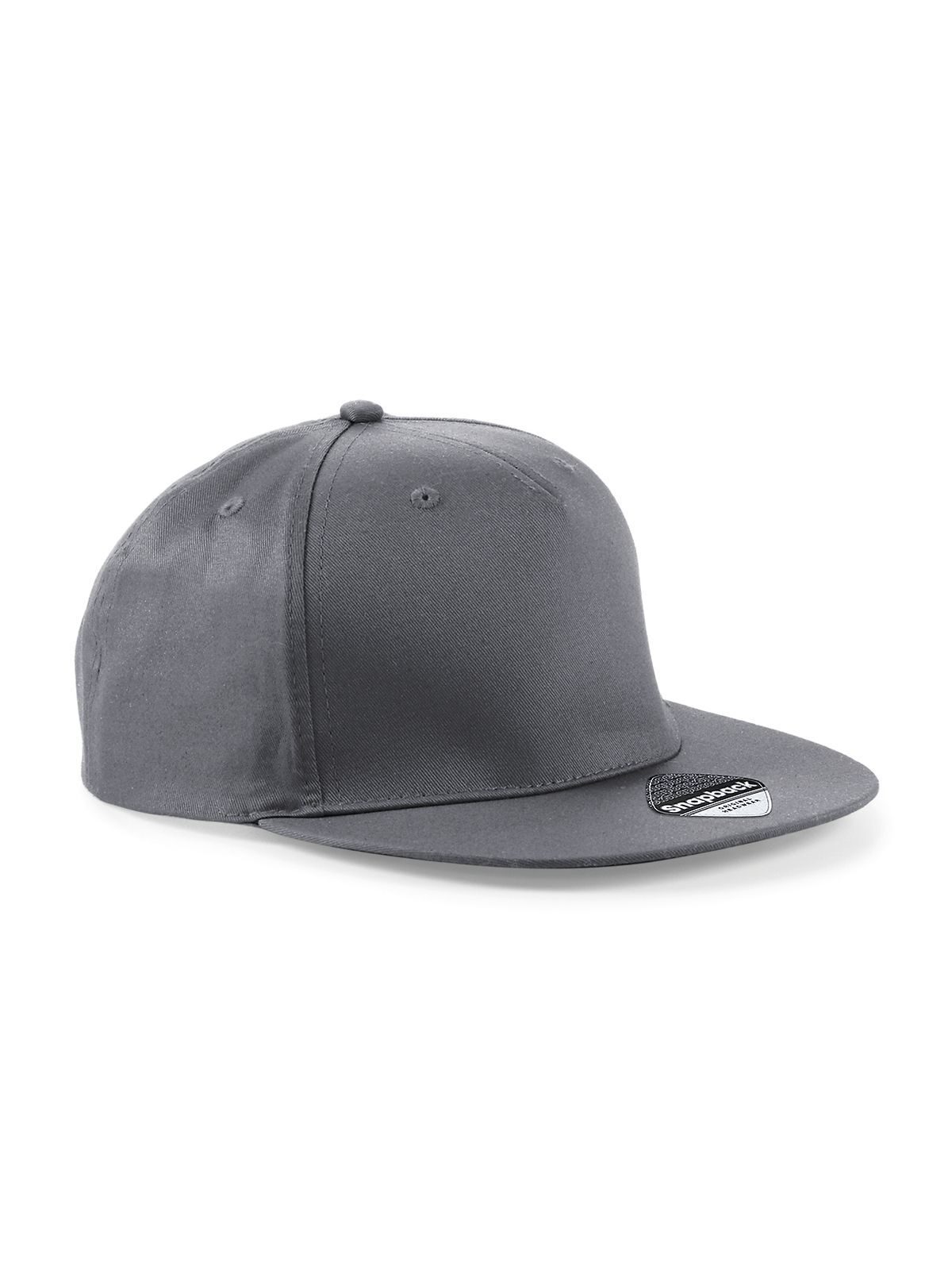 Gorra de rapero snapback de 5 paneles - Gris grafito