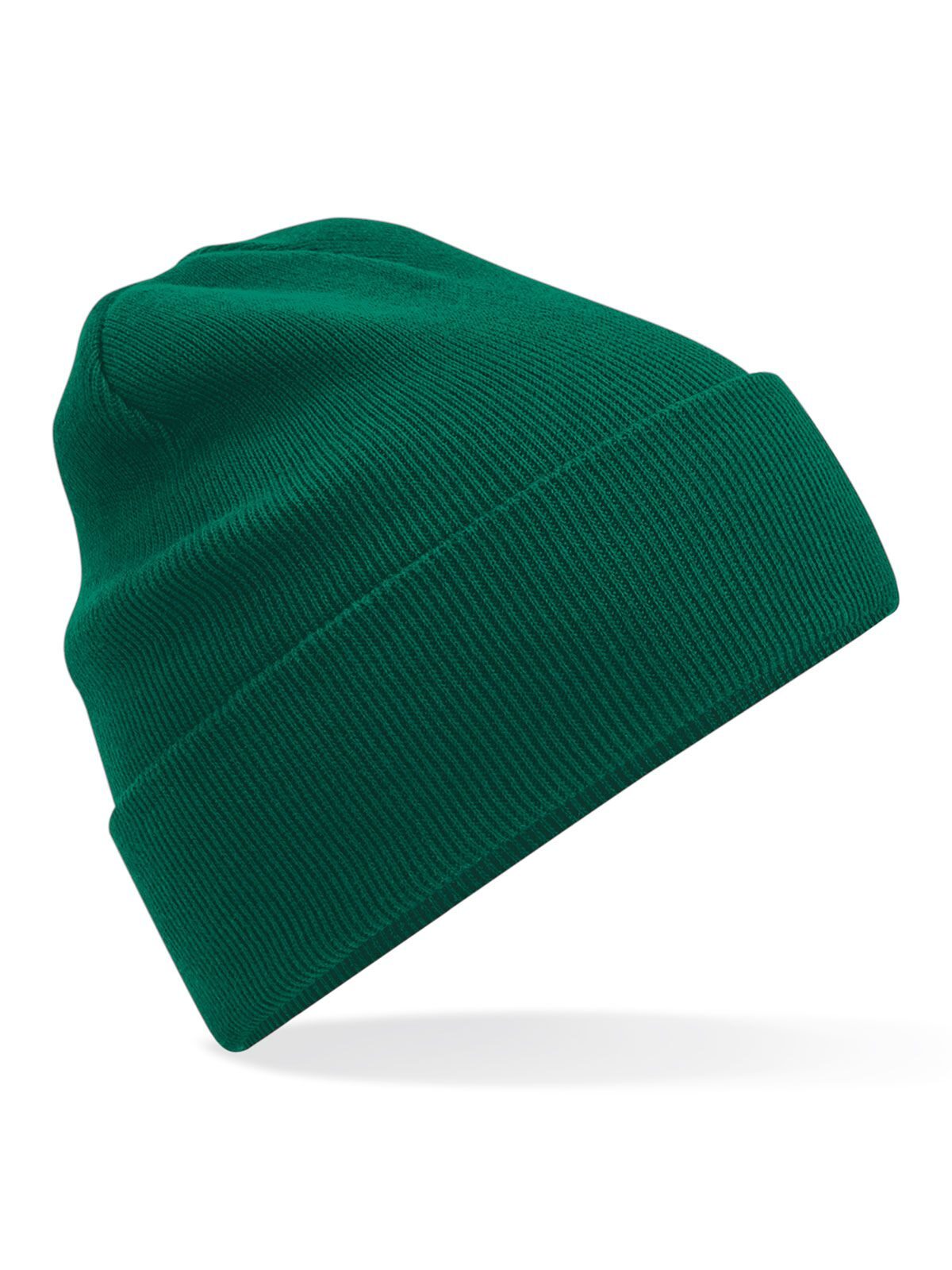 Gorro de algodón orgánico original con puño - Botella verde