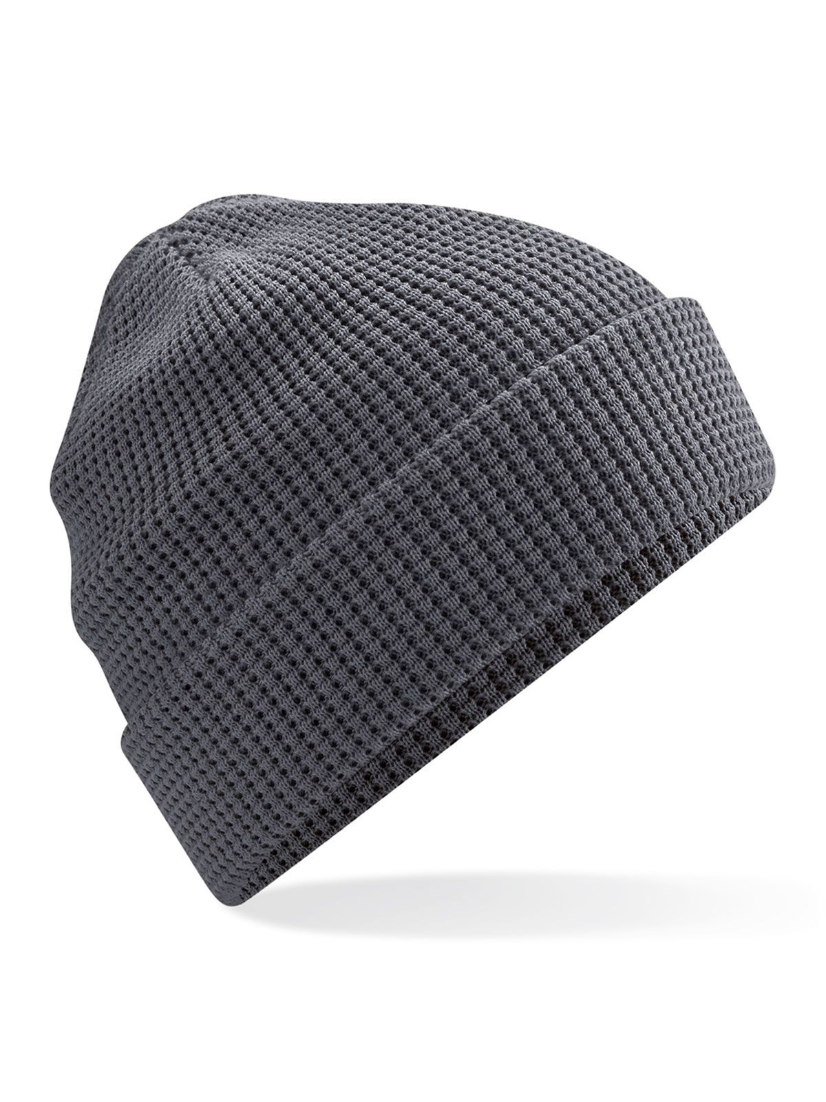 Gorro de algodón orgánico con textura de gofre - Gris grafito