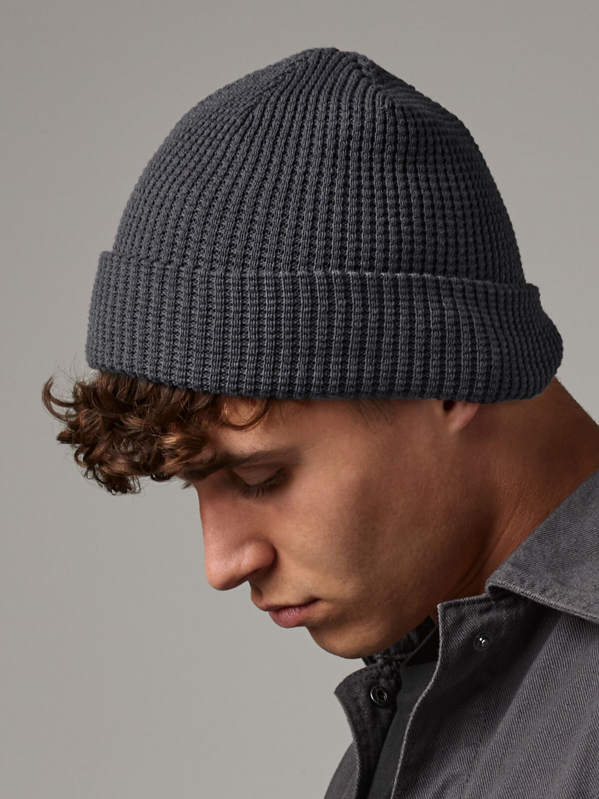 Gorro de algodón orgánico con textura de gofre