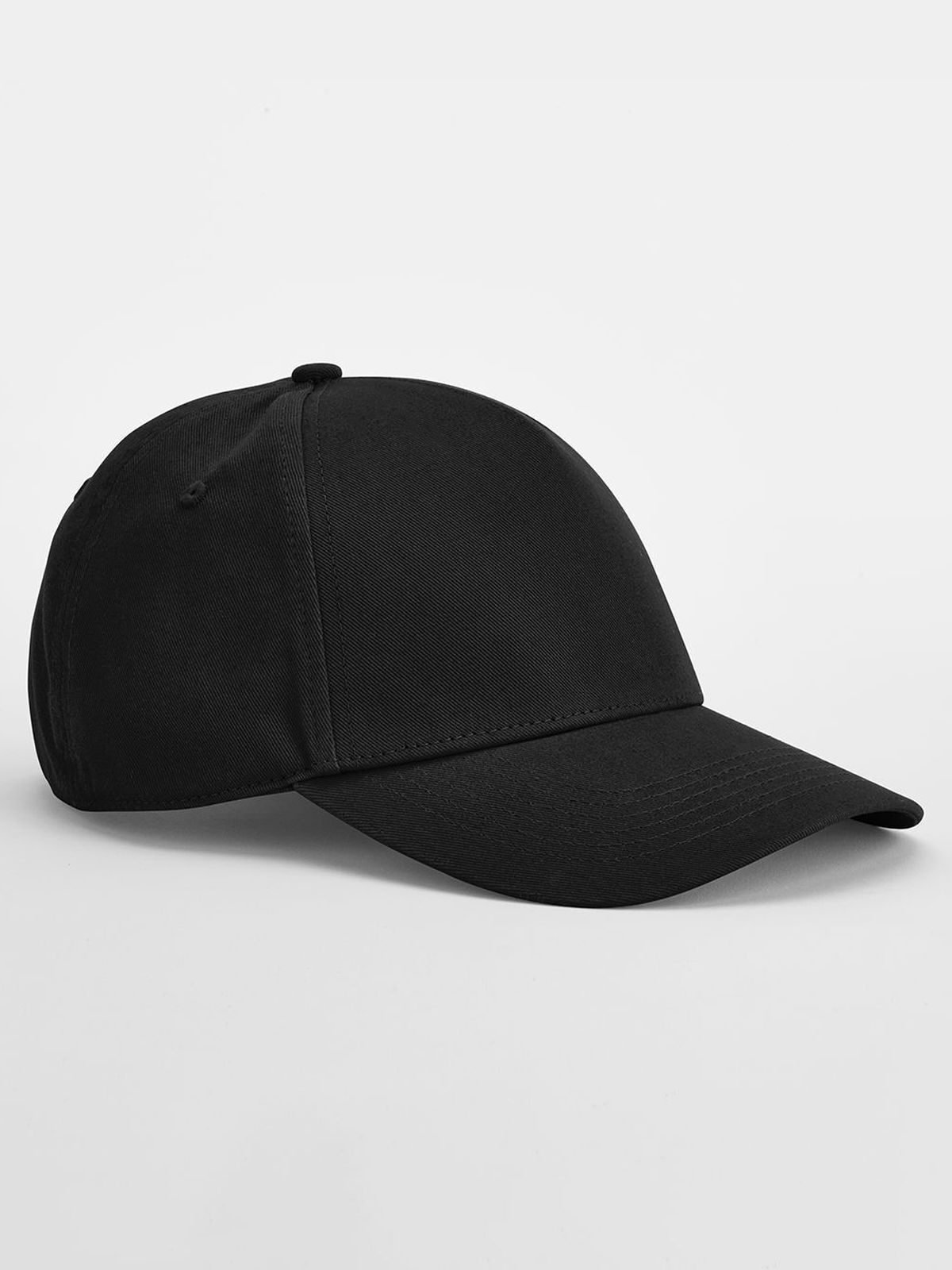 Gorra clásica de algodón orgánico de 5 paneles EarthAware® - Negro
