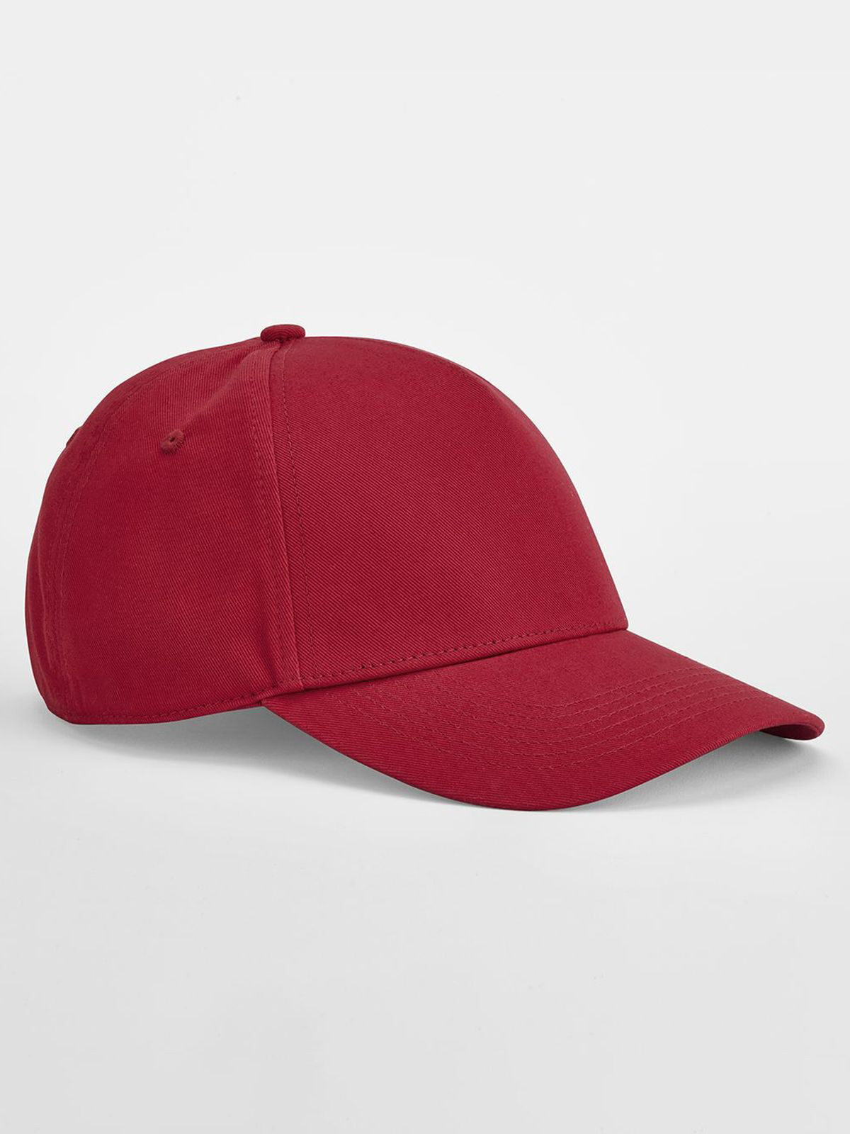 Gorra clásica de algodón orgánico de 5 paneles EarthAware® - Rojo clásico