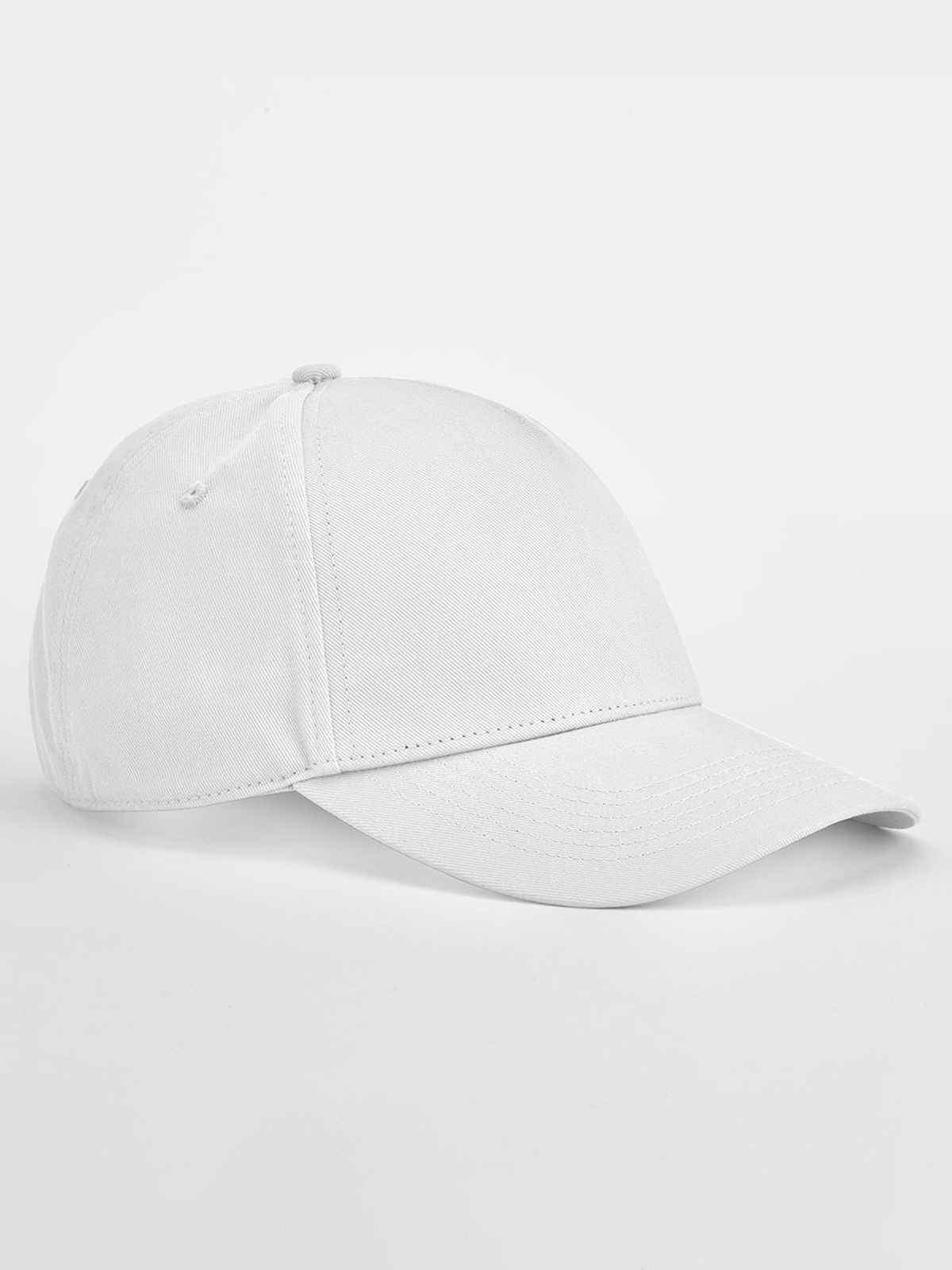 Gorra clásica de algodón orgánico de 5 paneles EarthAware® - Blanco