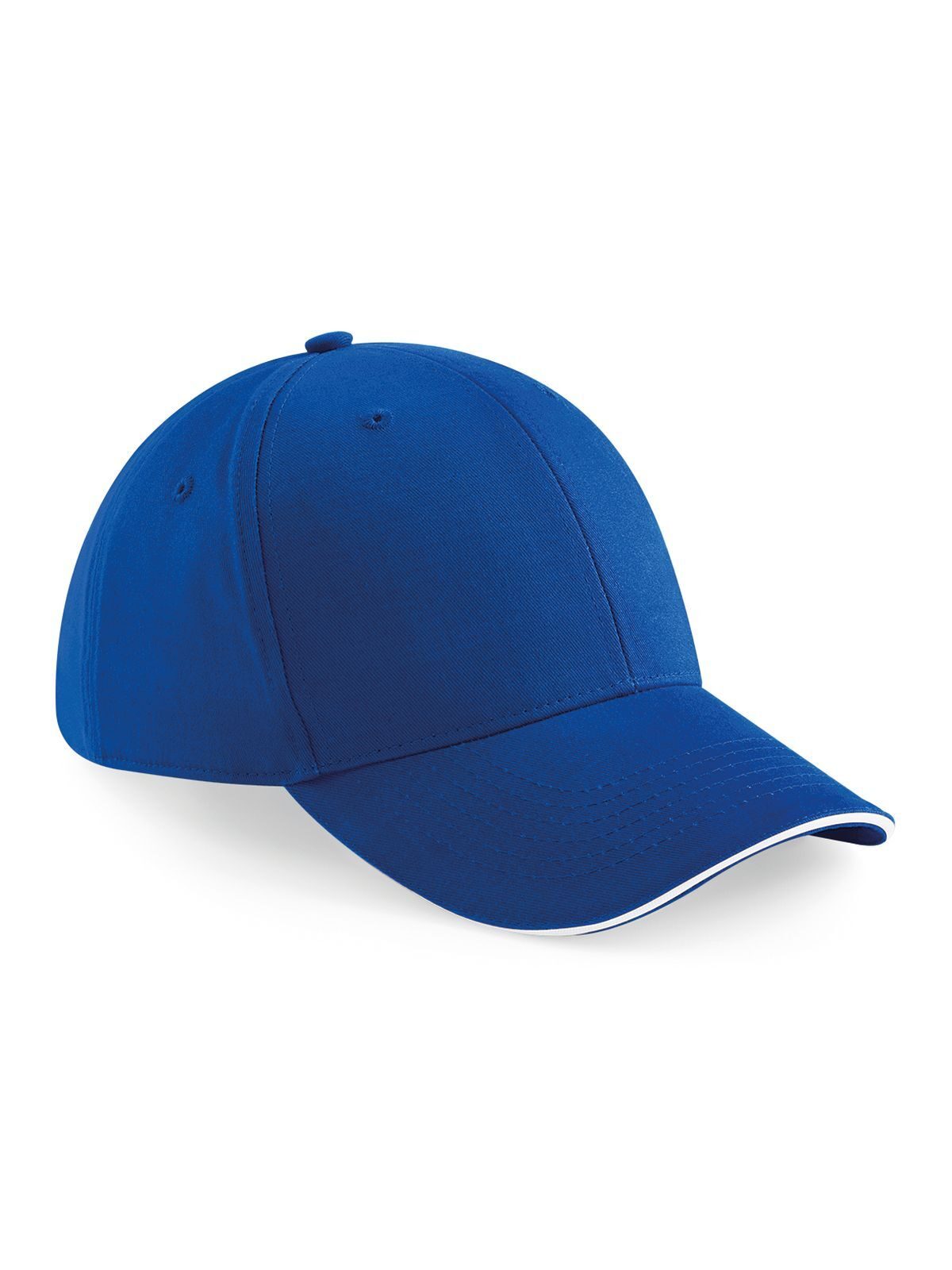 Gorra deportiva de 6 paneles - Azul rey brillante/blanco