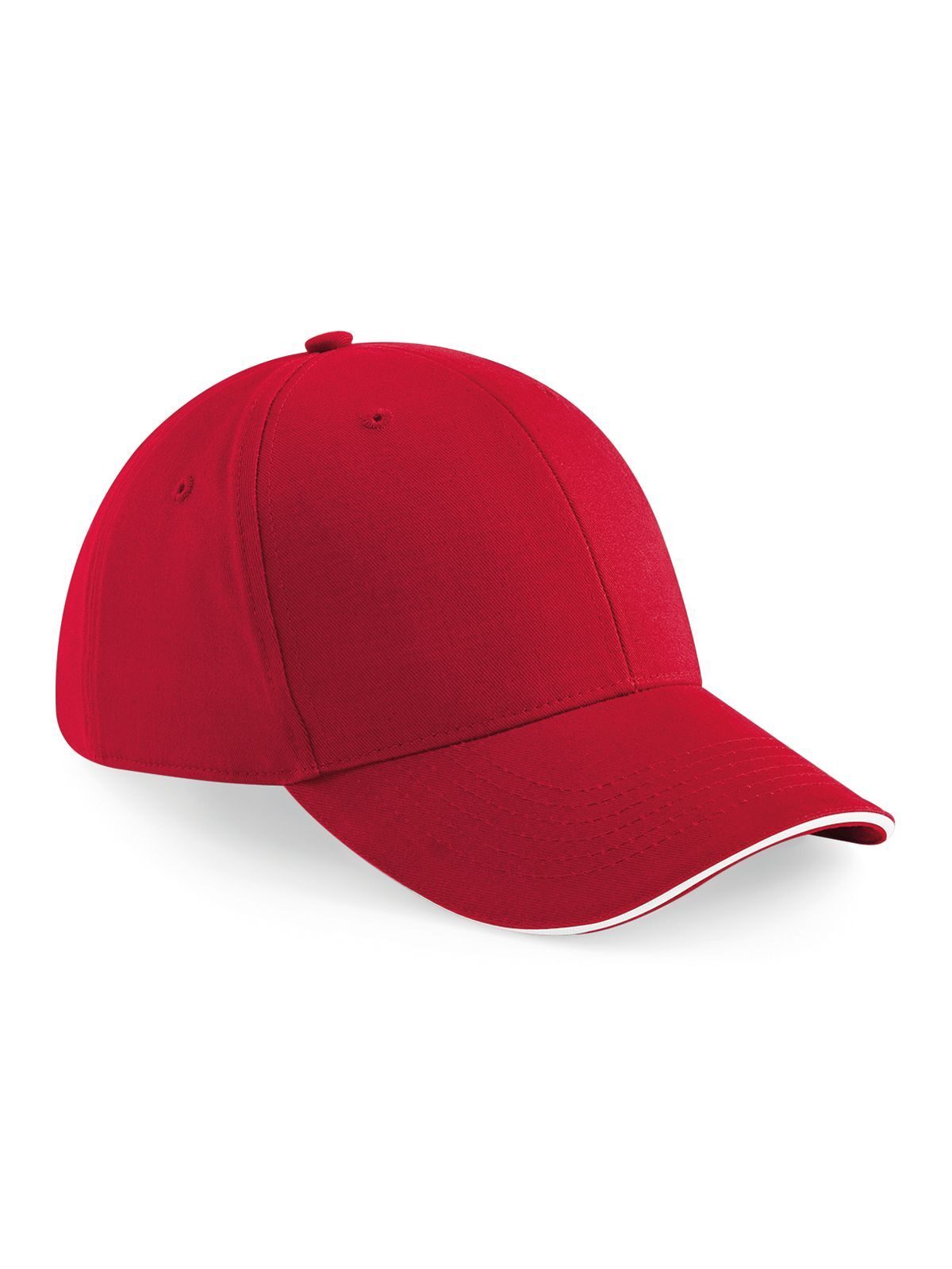 Gorra deportiva de 6 paneles - Rojo/blanco clásico